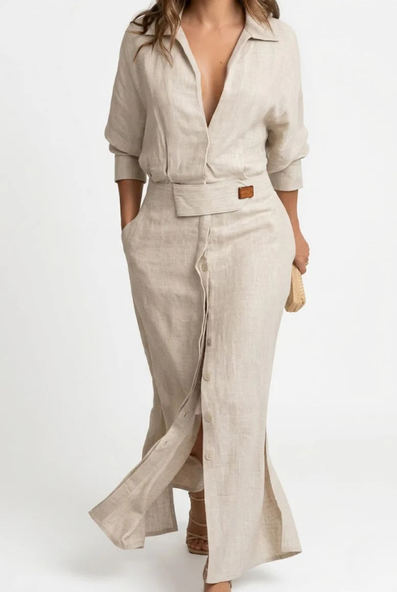 Aurélia™ — Robe longue fluide élégance naturelle